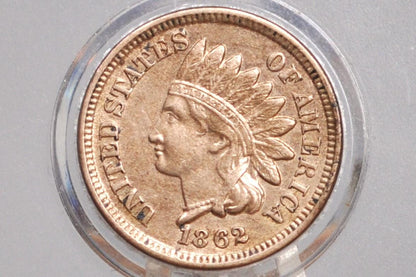 1862 Indian Head Penny - Choose by Grade - Good Early Date - 1862 Indian Head Cent 1862 One Cent - Civil War Era Cent