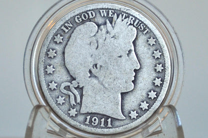 1911 Barber Half Dollars, P,D,S - Choose by Mint & Grade - Denver Mint - 1911 P Silver Half Dollar 1911-D Barber 1911 S Half Dollar