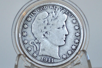 1911 Barber Half Dollars, P,D,S - Choose by Mint & Grade - Denver Mint - 1911 P Silver Half Dollar 1911-D Barber 1911 S Half Dollar