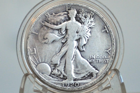 1920-D Walking Liberty Silver Half Dollar - Choose by Grade / Condition - Denver Mint 1920 D Half Dollar / 1920 D WLH, Low Mintage Date