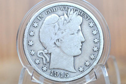 1915 Barber Silver Half Dollars, P,D,S - Choose by Mint & Grade - San Francisco Mint - 1915S Half Dollar 1915 D Barber 50 Cent Coin 1915P
