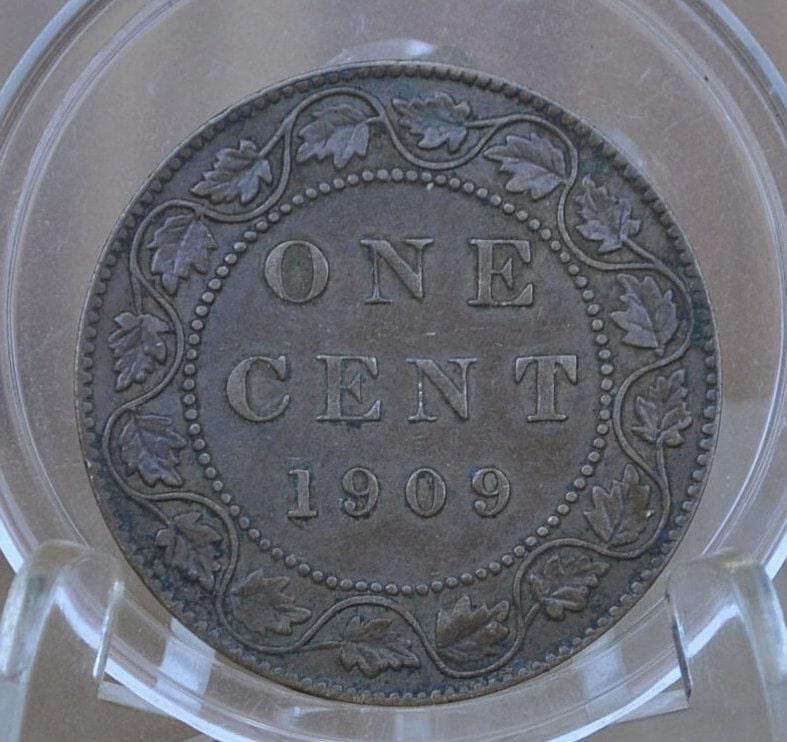 1909 Canadian Cent - Choose by Grade, F-XF (Fine to Extremely Fine) - Edward VII - One Cent Canada 1909 Large Cent - 1909 Canadian Penny