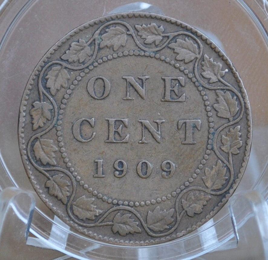 1909 Canadian Cent - Choose by Grade, F-XF (Fine to Extremely Fine) - Edward VII - One Cent Canada 1909 Large Cent - 1909 Canadian Penny