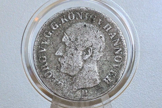 1853 Silver German States 1/12 Einen Thaler - Great Condition - George V - Kingdom of Hannover - .520 SIlver -