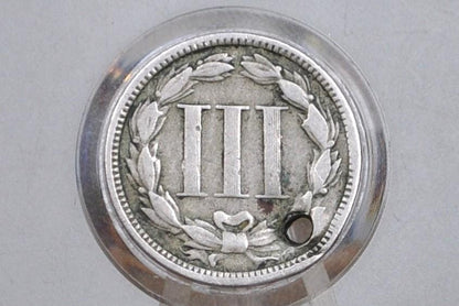 1870 Three Cent Nickel US Coin - Choose by Grade / Condition - Civil War Era - 3 Cent Nickel 1870