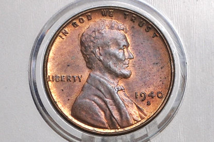 1940 P,D,S Wheat Pennies - XF/AU Grade / Condition - Philly, Denver, San Fran Mints - Wheat Back Cent 1940 D Wheat Ear Lincoln Cent 1940 S