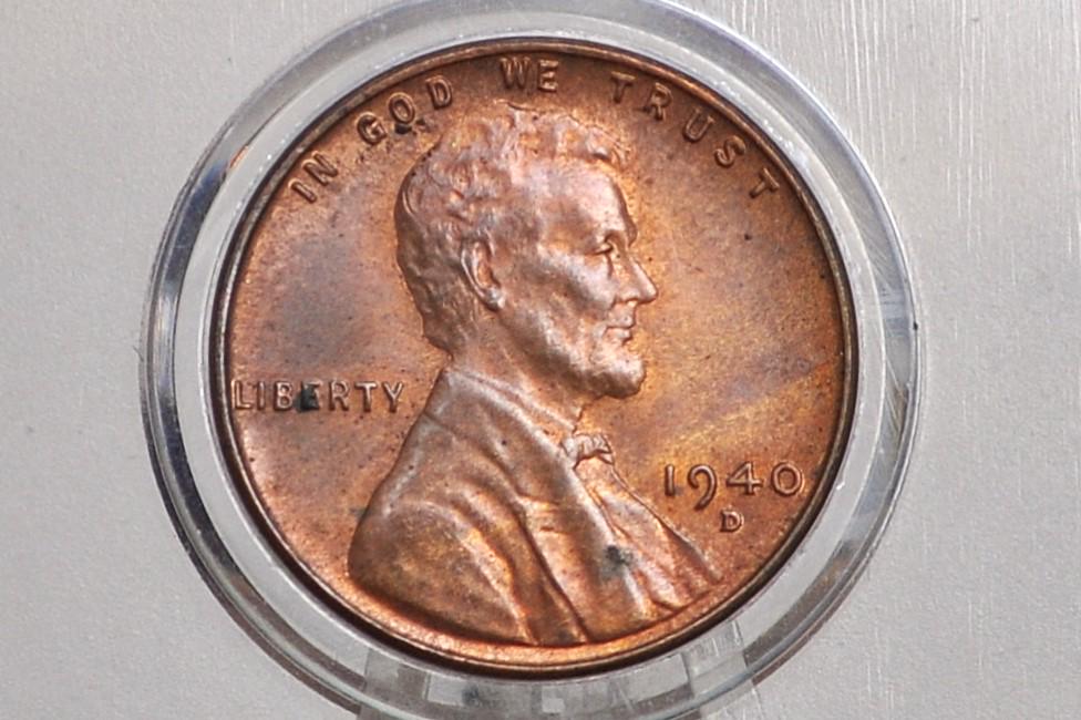 1940 P,D,S Wheat Pennies - XF/AU Grade / Condition - Philly, Denver, San Fran Mints - Wheat Back Cent 1940 D Wheat Ear Lincoln Cent 1940 S