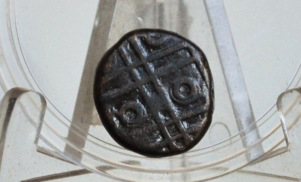 Old Elephant Indian Cooper Kasu - India Princely Elephant Copper Coin