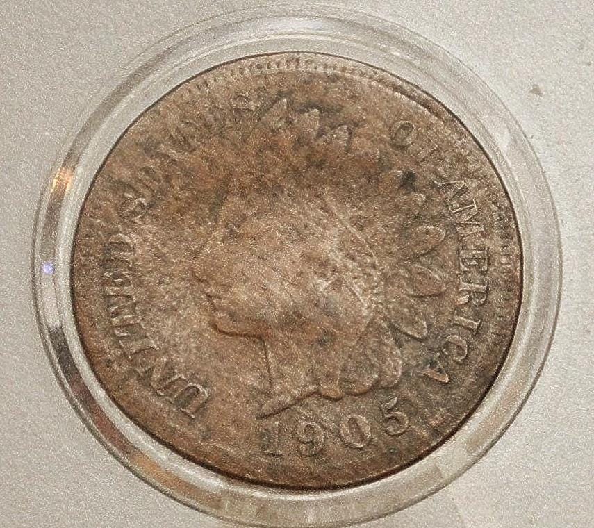 1905 Elongated/Flattened Indian Head Penny - Vintage Elongated Indian Head Penny Cent 1905