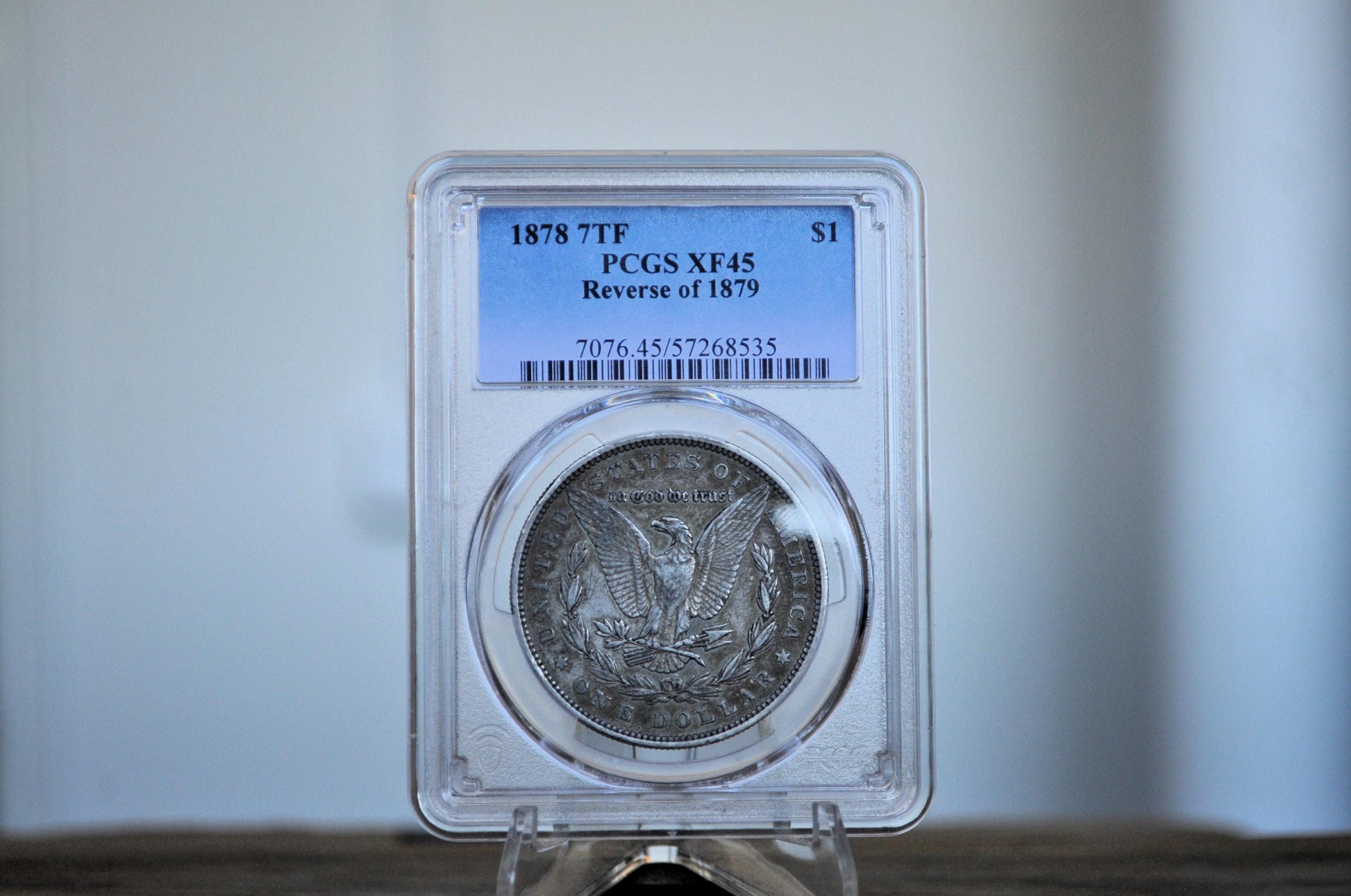 1878 7TF Morgan Silver Dollar Reverse of 1879 - PCGS graded error- XF45