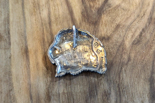 Native Silver Eagle Head Pendant - Stamped and Tested Sterling Silver - Patriotic/Brave Jewelry