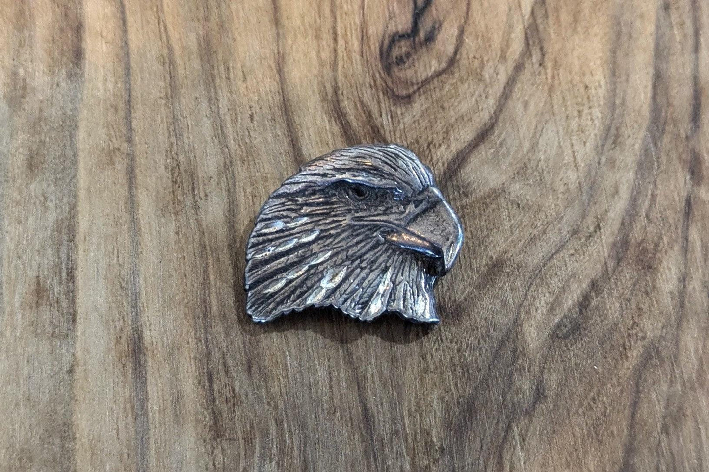 Native Silver Eagle Head Pendant - Stamped and Tested Sterling Silver - Patriotic/Brave Jewelry