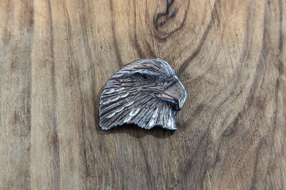 Native Silver Eagle Head Pendant - Stamped and Tested Sterling Silver - Patriotic/Brave Jewelry