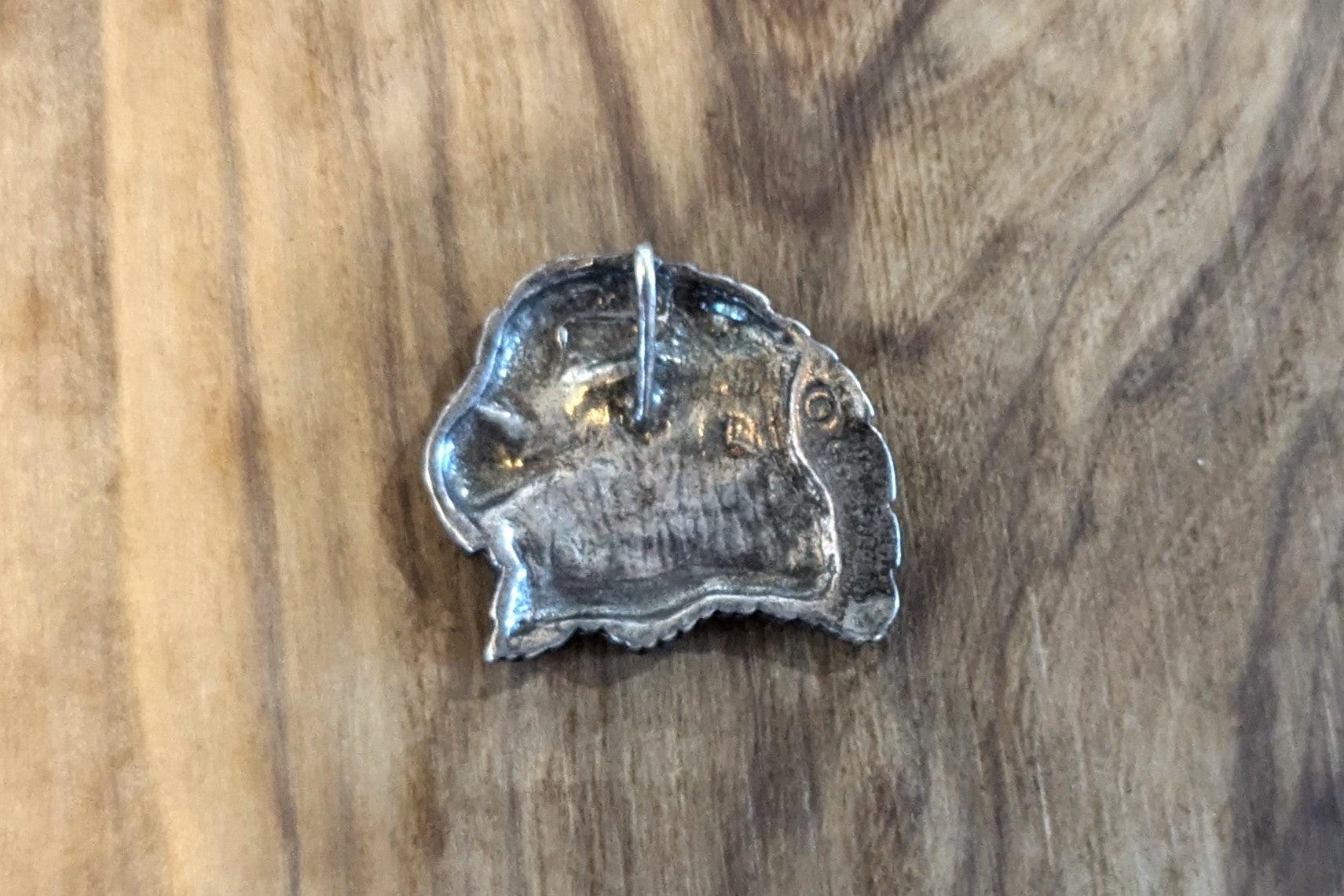 Native Silver Eagle Head Pendant - Stamped and Tested Sterling Silver - Patriotic/Brave Jewelry