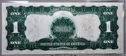 1899 1 Dollar Silver Cert. Black Eagle Fr#226a - AU (About Uncirculated) Grade - Rare Note 1899 Large Note 1 Dollar Bill 1899 Silver Cert Fr