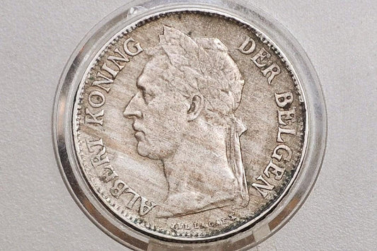 1923 Belgian Congo Africa 50 Centimes Coin - Great Condition - Albert I - Central Africa Coins -