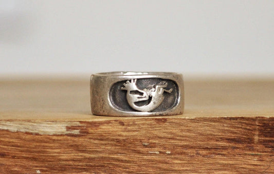 Sterling Silver Native American Kokopelli Ring - Size 6 - Stamped and Tested Sterling Silver - Rare Native American Deity Jewelry