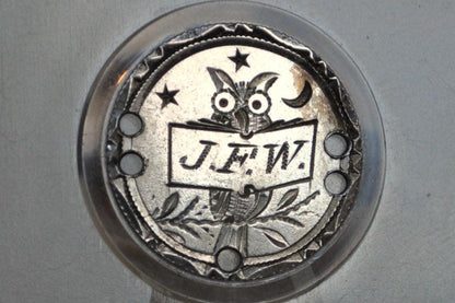 Genuine Antique Love Token, Jfw - Made From An 1880&#39;S Silver Dime - Beautiful Scroll Work, 1800S Silver Love Token, &quot;J F W&quot; Love Token