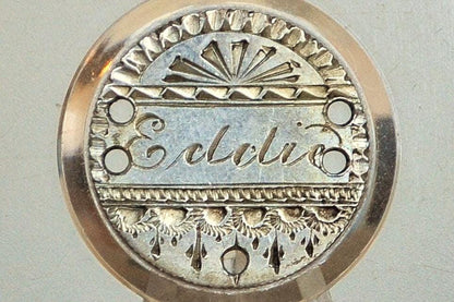 Genuine Antique Love Token, Eddie - Made From an 1880's Silver Dime - Beautiful Scroll Work, 1800s Silver Love Token, "Eddie" Love Token