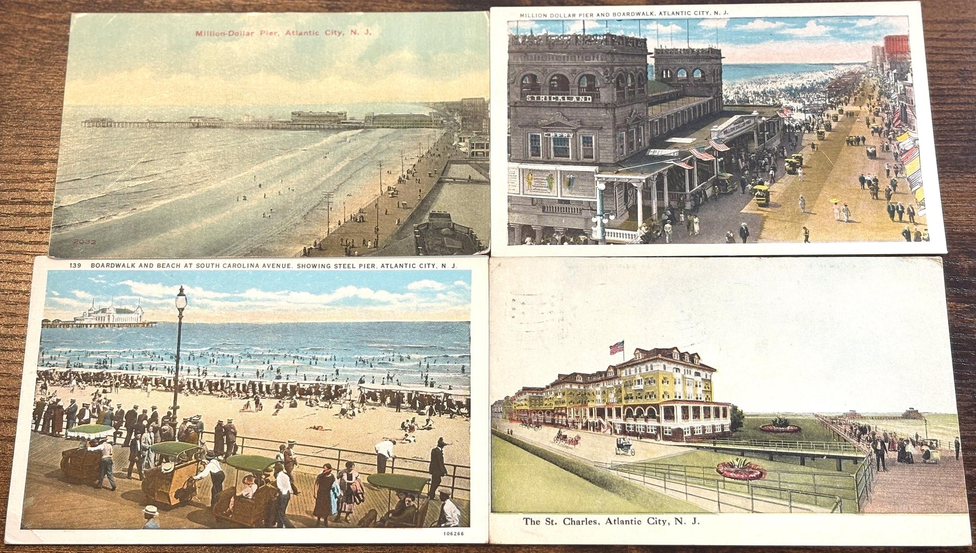 Lot of Eight Atlantic City, New Jersey Vintage Postcards - Antique Atlantic City, New Jersey Postcards lot of 8