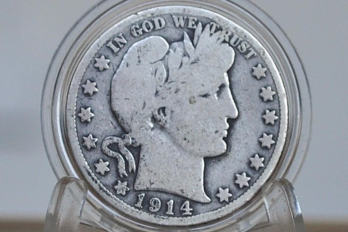 1914-S Barber Silver Half Dollar - Choose by Grade / Condition - San Francisco Mint - 1914S Half Dollar 1914 S Barber 50 Cent Coin 1914 US