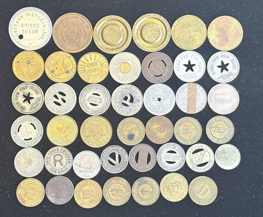 Over 40 Transit Tokens, Pick Your Variant! - Unique Vintage Transit Tokens Pick your Variant!!!