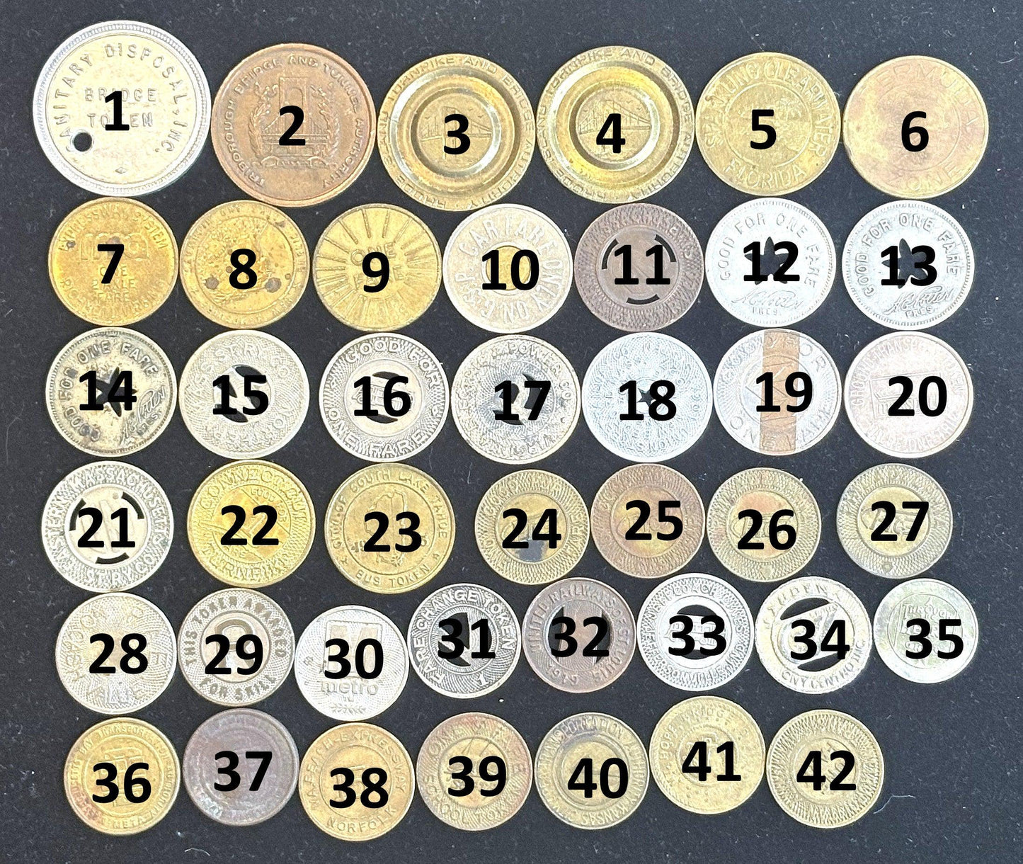 Over 40 Transit Tokens, Pick Your Variant! - Unique Vintage Transit Tokens Pick your Variant!!!