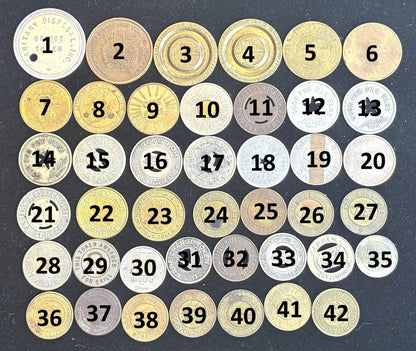 Over 40 Transit Tokens, Pick Your Variant! - Unique Vintage Transit Tokens Pick your Variant!!!
