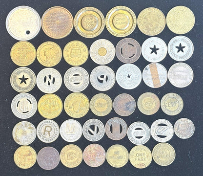 Over 40 Transit Tokens, Pick Your Variant! - Unique Vintage Transit Tokens Pick your Variant!!!