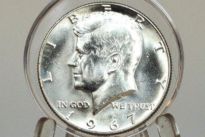 1967 Kennedy Half Dollar, 40% Silver - BU - 1967 Silver Kennedy Half Dollar - Collectible Half Dollar - Philadelphia Mint - 1967 P Kennedy