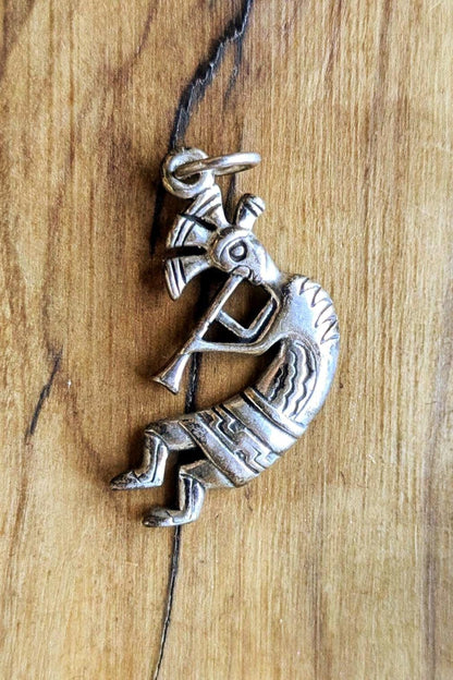 Detailed Sterling Silver Native American Kokopelli Charm - Stamped and Tested Sterling Silver - Rare Native American Deity Jewelry