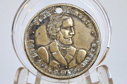 John C. Fremont Free Soil & Free Speech Commemorative Medallion - Political Campaign Medal Token John C. Fremont