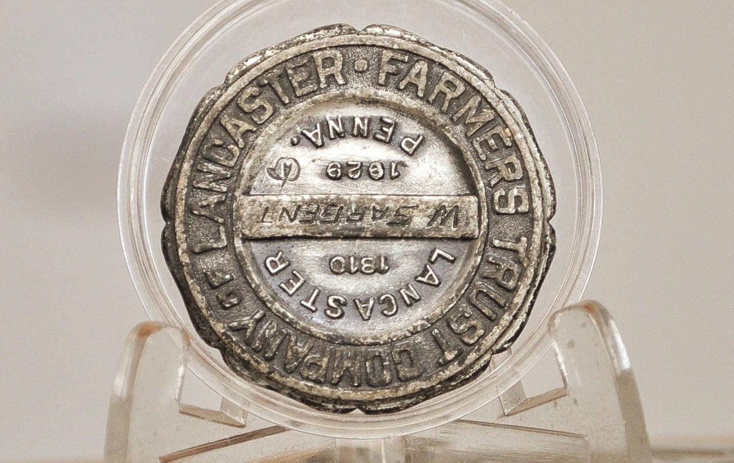 Farmer&#39;s Trust Company of Lancaster Bank Advertising - Lancaster-Farmers Trust Co. Medallion
