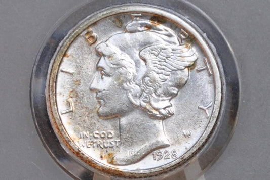 1928 Mercury Silver Dime - Choose by Grade - Philadelphia Mint - 1928-P Mercury Head Dime / 1928P Winged Liberty Head Dime