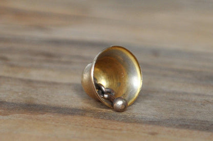 10K Gold Bell Charm - Works! Ringing Bell Charm - Stamped and Tested 10K Gold - Beautiful Piece