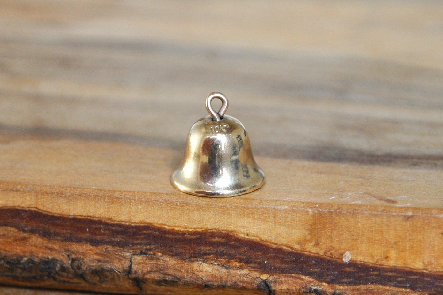 10K Gold Bell Charm - Works! Ringing Bell Charm - Stamped and Tested 10K Gold - Beautiful Piece