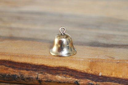 10K Gold Bell Charm - Works! Ringing Bell Charm - Stamped and Tested 10K Gold - Beautiful Piece