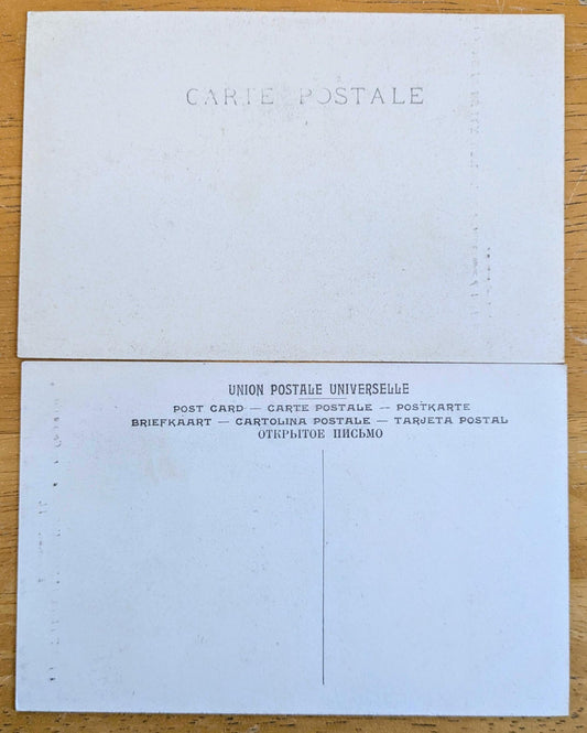 Lot of 2 1910s Luxembourg Museum Artwork Black and White Postcards - Virgin Mary Paintings - Vintage Musee du Luxembourg Lithograph Postcard