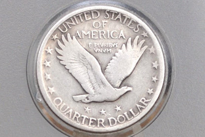 1917 Standing Liberty Quarter Type 2 - VG (Very Good) Details - Affordable Coin - 1917 Standing Liberty Quarter Type II