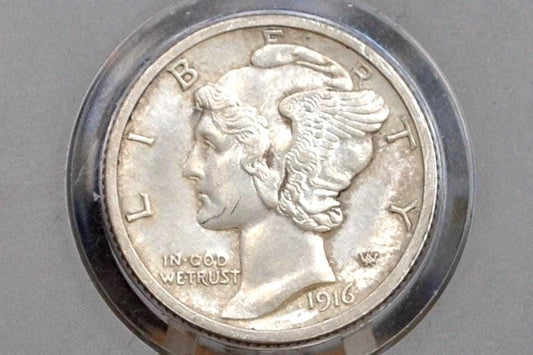 1916-S Mercury Silver Dime - Choose by Grade - San Francisco Mint - 1916 S Winged Liberty Head Silver Dime Mercury 1916S