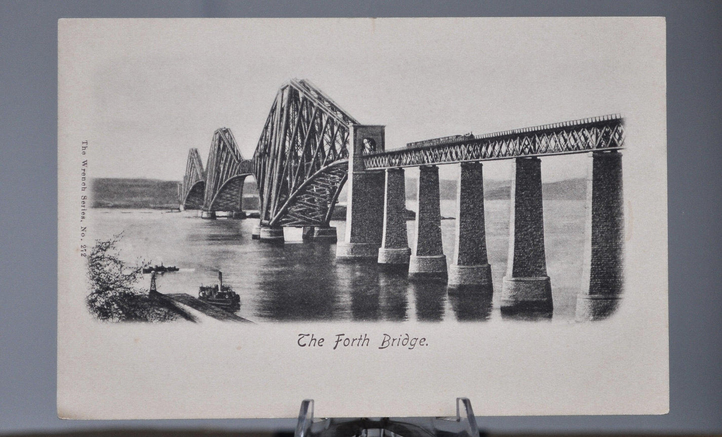 1900 The Forth Bridge Postcard, Edinburgh Scotland - The Wrench Series No 212 - Antique Scottish Postcard