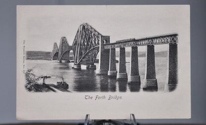1900 The Forth Bridge Postcard, Edinburgh Scotland - The Wrench Series No 212 - Antique Scottish Postcard