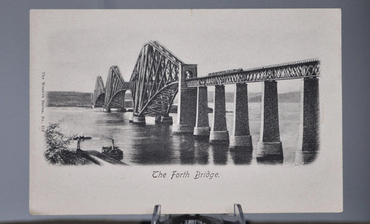 1900 The Forth Bridge Postcard, Edinburgh Scotland - The Wrench Series No 212 - Antique Scottish Postcard