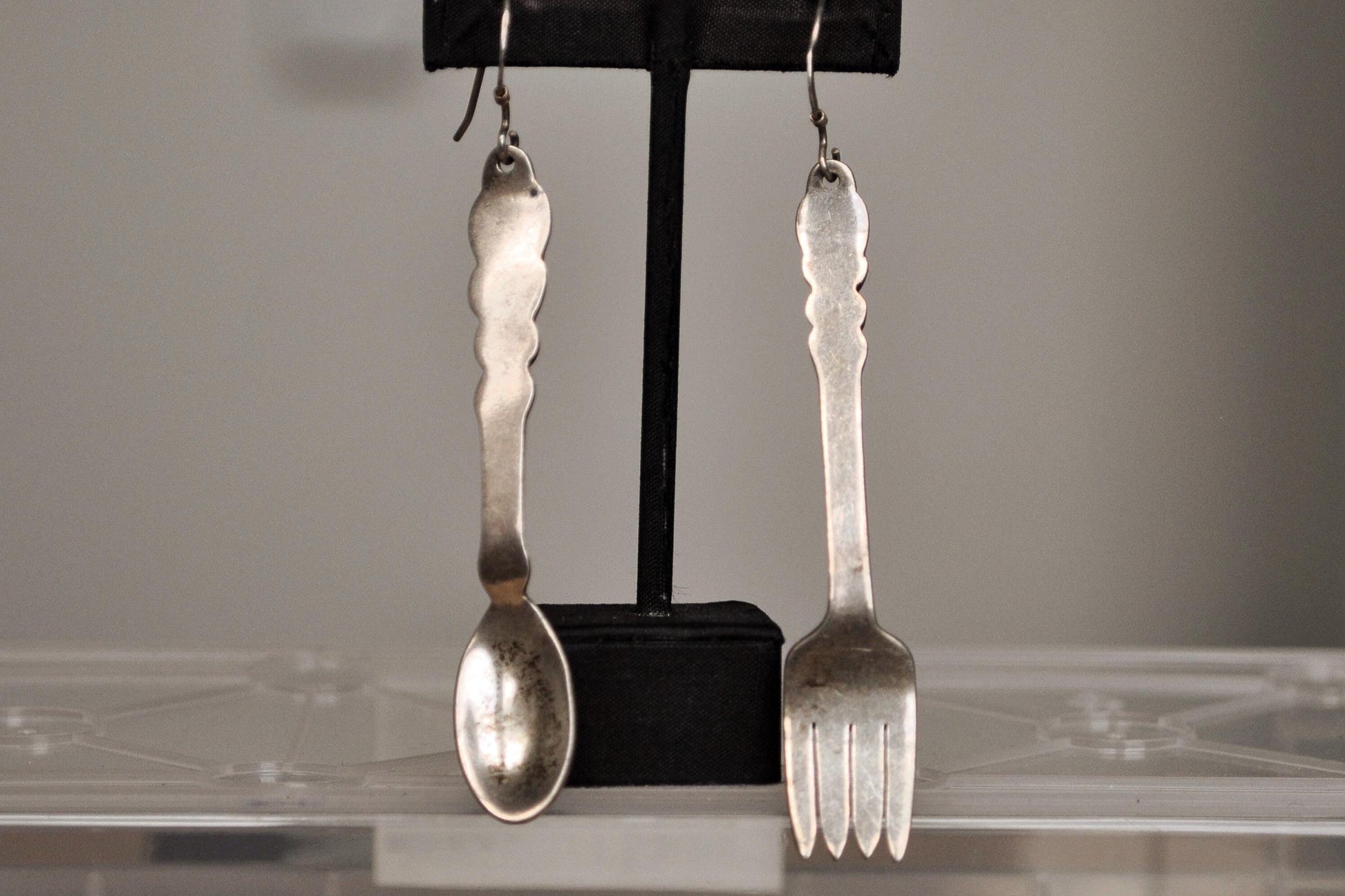 Amazing Silverware Earrings - Stamped and Tested Sterling Silver - Mexican Jewelry - Fork and Spoon