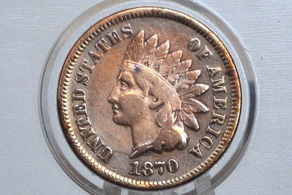 1870 Indian Head Penny - Key Date Indian Head - Choose by Grade - 1870 US 1 Cent 1870 Indian Head Cent 1870