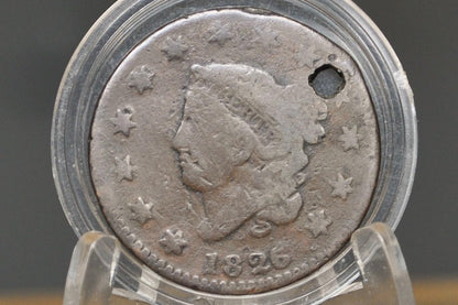 1826 Matron Head Large Cent - Choose by Coin - Low Mintage Date - 1826 Coronet Liberty Head Cent - 1826 Penny