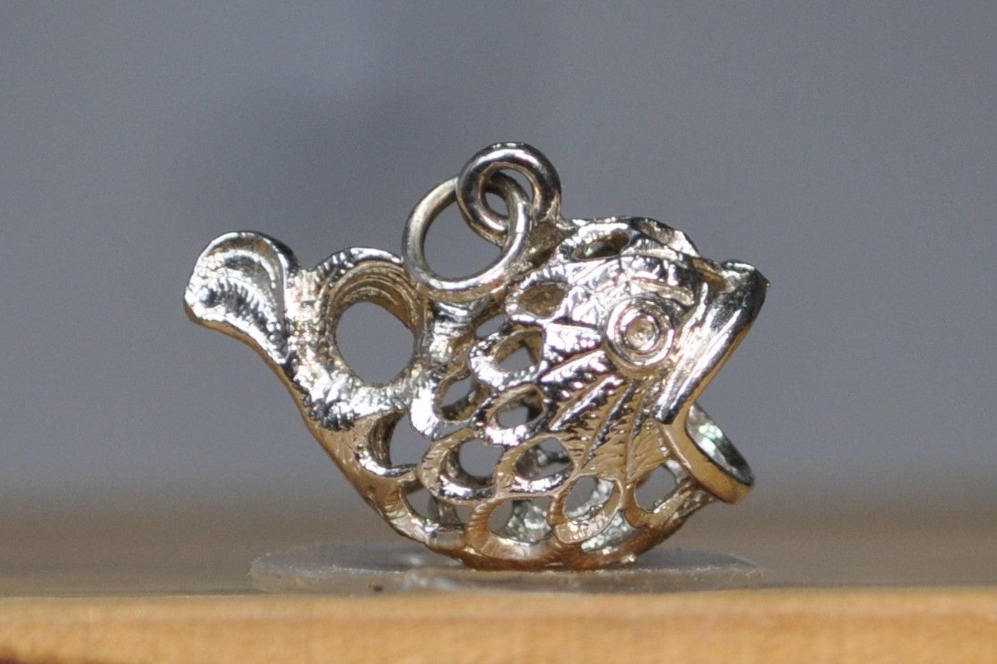 Sterling Silver Whale Charm - Stamped / Tested Sterling Silver - Awesome Whale Charm!