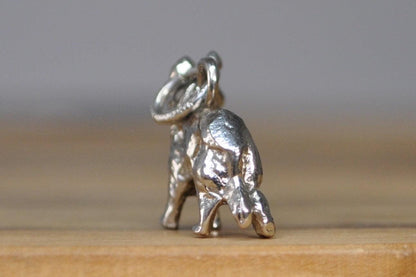 Vintage Collie Charm, Sterling Silver - Adorable Collie Dog Pendent Silver - Awesome piece!