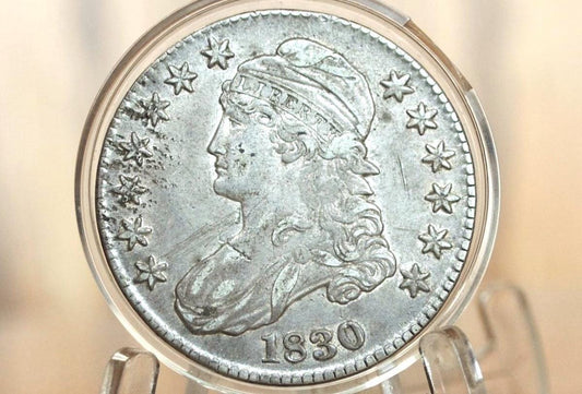 1830 Capped Bust Half Dollar - AU; Great Coin, 1830 Half Dollar US Half Dollar 1830, Rare Early Half, Early American Coin
