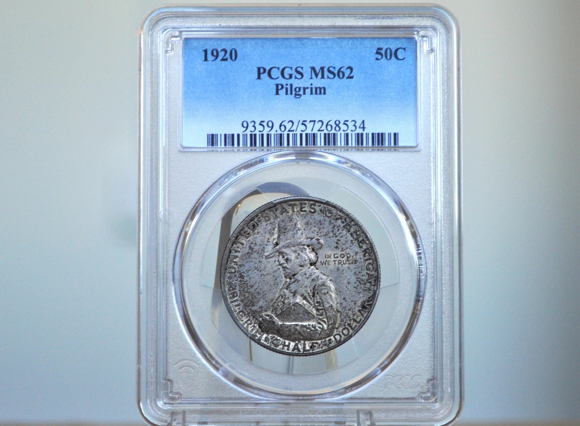 Authentic 1920 Pilgrim Tercentenary Silver Commemorative Half Dollar - XF-BU (Uncirculated) - Pilgrim Half Dollar Commemorative 1920